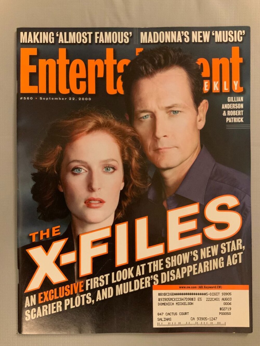 Entertainment Weekly Magazine #560 Sept 22 2000 The X-Files (118)